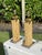 Vintage Modernist Table Lamps With Faux-Travertine Finish and Lucite Bases, a Pair For Sale - Image 4 of 13
