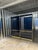 1960s Pair of Navy Blue Glass and Brass Ello Wardrobe Cabinets For Sale - Image 6 of 12