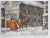 Rustic European Small Mid 20th Century Winter Cityscape With Horse Drawn Sleigh Painting For Sale - Image 3 of 3