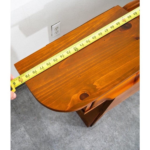 Wood Mid Century Modern Headboard Full Sz Franklin Shockey Pine Nightstand 2 Drawers For Sale - Image 7 of 12
