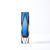Mid-Century Mandruzzato Faceted Murano Glass Vase in Citrine and Smoked Cerulean For Sale - Image 4 of 18