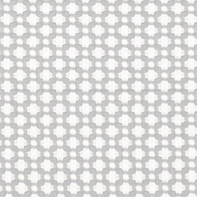 Sample - Schumacher X Celerie Kemble Betwixt Fabric in Zinc/Blanc For Sale