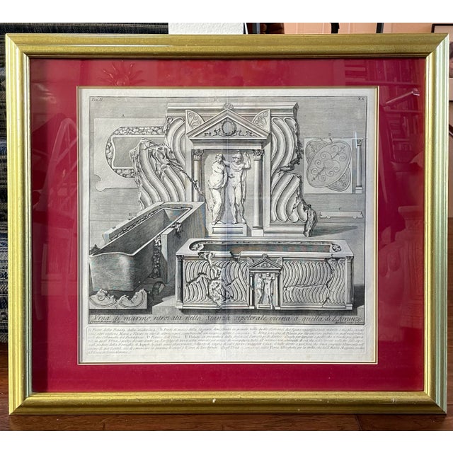 Giovanni Battista Piranesi, the Antiquities of Rome, 1756, Tom. Ii, Plate Xx. Framed Antique Etching For Sale - Image 9 of 9