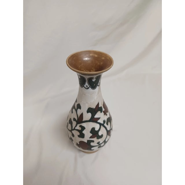 Vintage Asian Painted Vase For Sale - Image 4 of 8