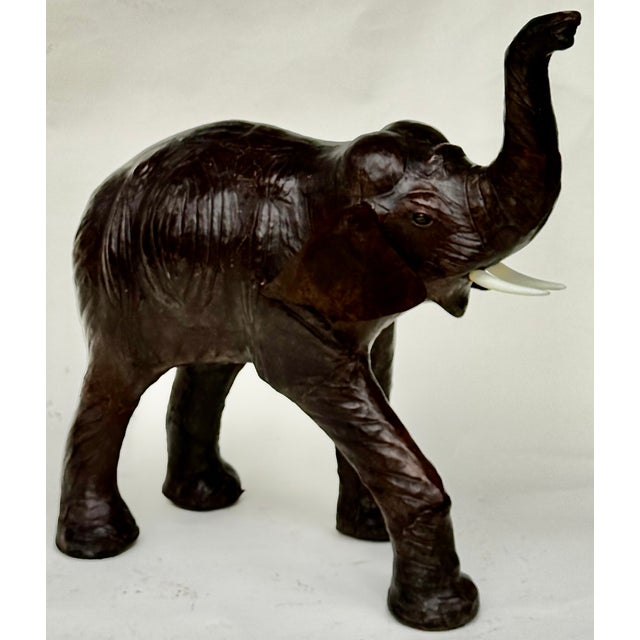 Leather Elephant Sculpture, Mid 20th Century For Sale - Image 15 of 15