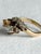 Yellow Vintage 14k Yellow Gold Victorian Revival Golden Beryl & Diamond Bypass Cocktail Ring, Size 7 For Sale - Image 8 of 10
