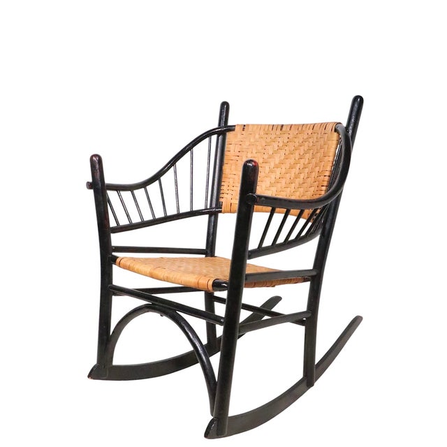 Mid 20th Century Old Hickory Style Rocking Chair For Sale - Image 15 of 15