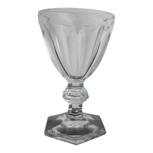 Baccarat France Harcourt Crystal Euro Water or Wine Goblet Glass 5 7/8"