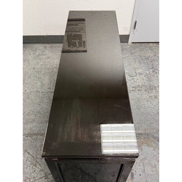 Paint Tianjin Influenced Black Lacquer Sideboard, Vintage For Sale - Image 7 of 12