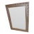 Ornate Plaster / Wood Silver W/ Gold Wash Rectangular Wall or Mantel Mirror For Sale