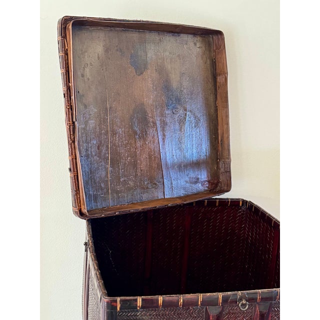 19th Century Chinese Square Storage Basket For Sale - Image 11 of 16