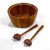 Mid 20th Century Oversize Staved Teak Bowl and Servers by Richard Nissen For Sale - Image 5 of 10