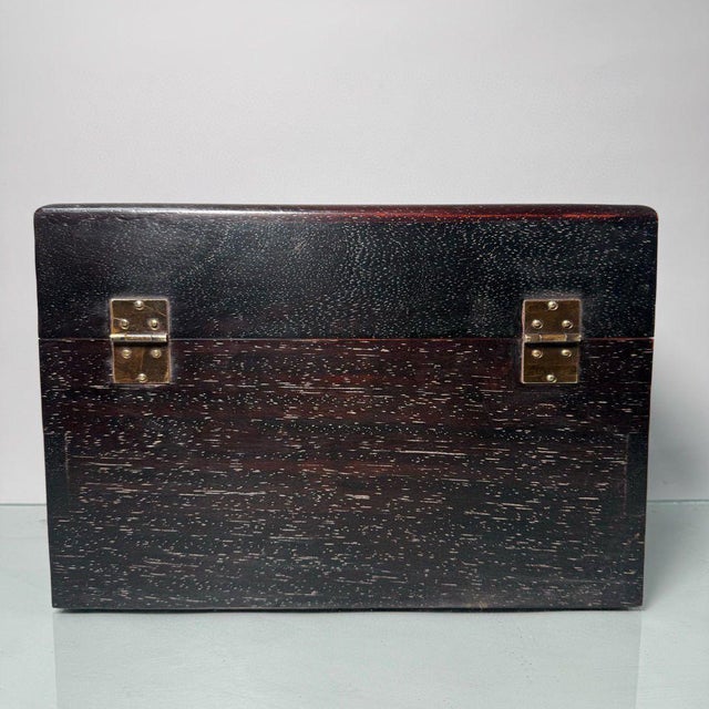 1990s Carved Rosewood Dragon Chest Box, Chinese Keepsake Box For Sale - Image 5 of 9