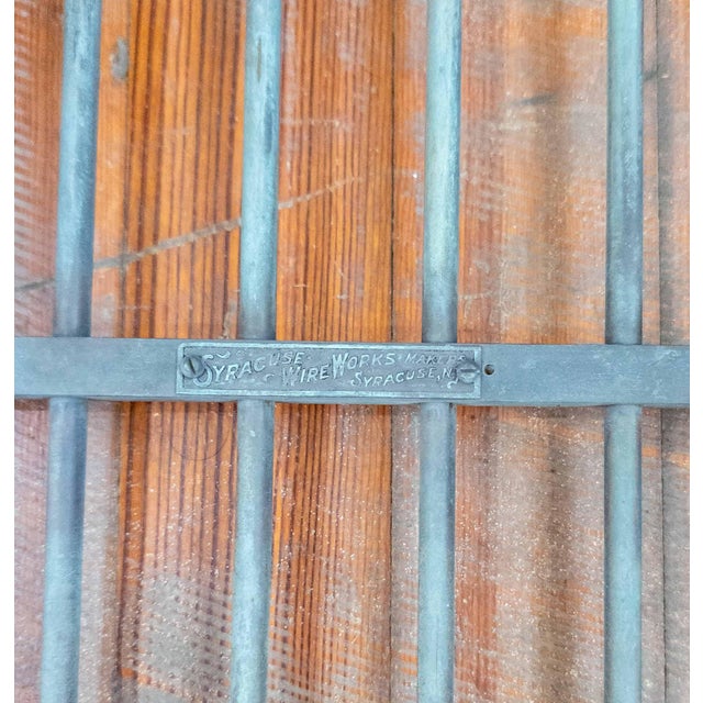 20th Century Verdigris Bronze Bank Postal Teller Gate by Syracuse Wireworks For Sale - Image 11 of 18