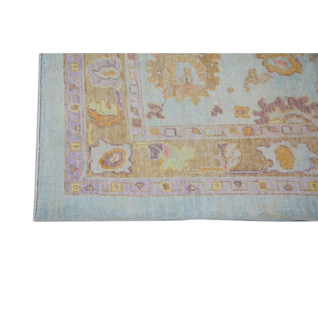 Turkish Modern Turkish Oushak Rug 4'2" x 5'8" For Sale - Image 3 of 6