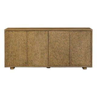Modern Organic 4 Door Credenza , Natural For Sale