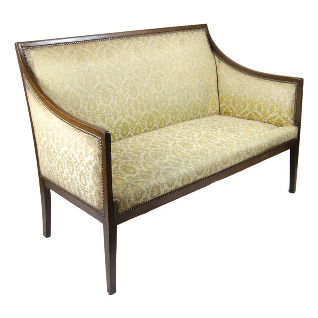 1940s Mid-Century Modern Two-Seat Oak Settee by Comte and Design Attributed to Jean-Michel Frank, Argentina For Sale