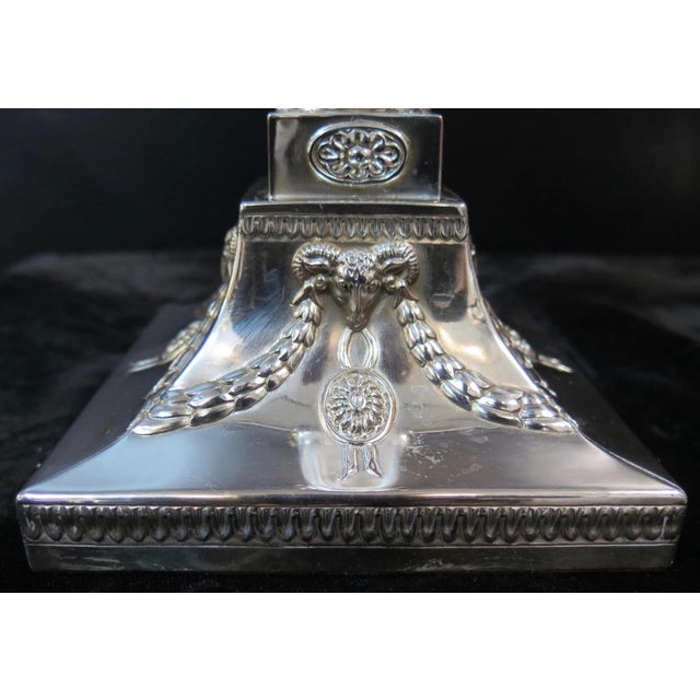 Vintage Early 20th Century Sheffield Candle Holders, silver-plate - A Pair For Sale - Image 9 of 10