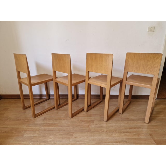 Tan Vintage Dining Chairs by Pedrali, 1990s, Set of 4 For Sale - Image 8 of 17