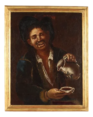 Follower of Giacomo Francesco Cipper, Portrait, Oil on Canvas, Framed