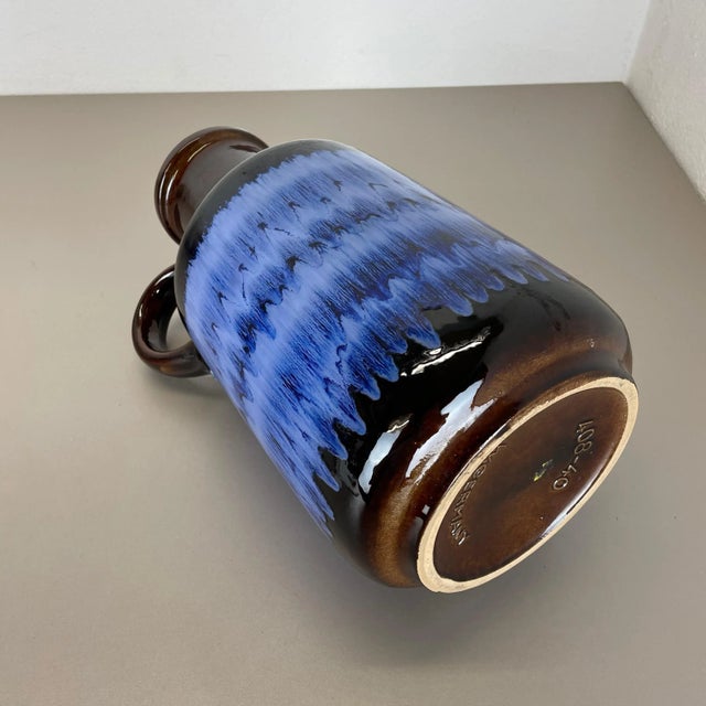 Large Pottery Fat Lava Multi-Color Floor Vase 408-40 by Scheurich, 1970s For Sale - Image 18 of 18