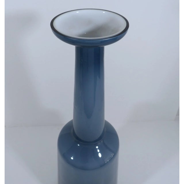 Mid-Century Modern Vintage Kastrup Nightblue Vase For Sale - Image 3 of 7
