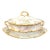 Late 19th C. Theodore Haviland Gold, Pink, Roses Lidded Sauce Boat W Attached Liner For Sale