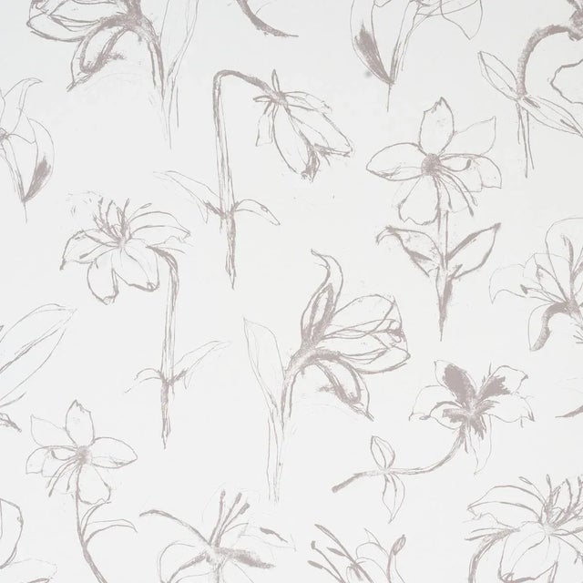 Sample - Schumacher x Hera Ford Close Your Eyes & Remember Wallpaper in Soft Black For Sale