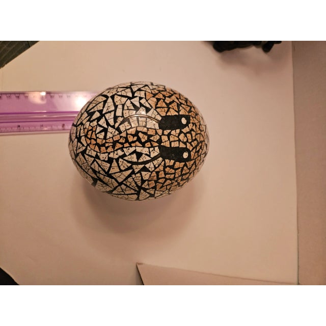 Avoova Ostrich Egg Art With Elephant Decoration For Sale - Image 4 of 6