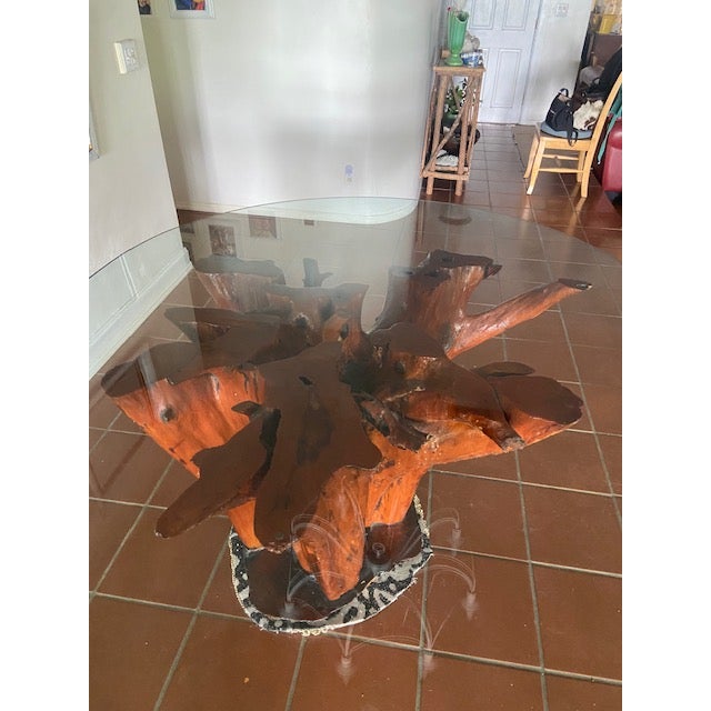 1970s Natural Tree Stump Dining Table For Sale In Miami - Image 6 of 11