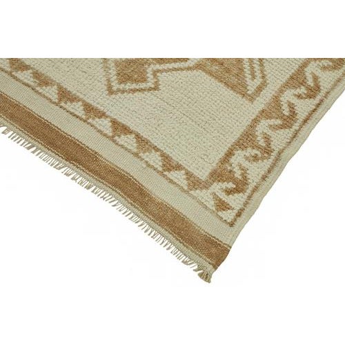 Beige Bohemian Runner Rug For Sale - Image 4 of 7