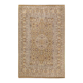 Mogul, One-of-a-Kind Hand-Knotted Area Rug - Yellow, 6' 1" x 9' 6" For Sale