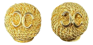 An Iconic Pair of 1960s Chanel Clip-On Button Earrings