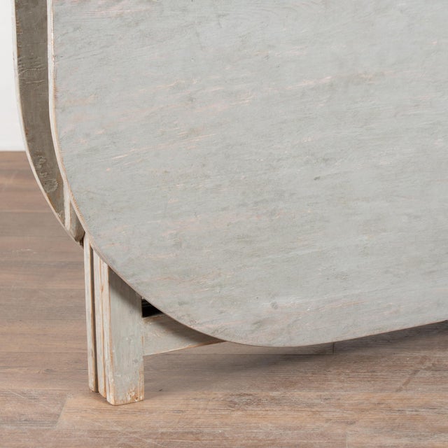 Early 19th Century Swedish Painted Pine Drop-Leaf Table Gate Leg Console For Sale - Image 13 of 18
