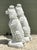 Add timeless charm and whimsical sophistication to your garden or interior with this pair of vintage cement French poodle...