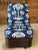 Vintage Braxton Culler Stacked Rattan Swivel Lounge Slipper Chair in Thibaut Fabric For Sale In Naples, FL - Image 6 of 13