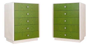 Bedside Tables with Drawers, 1960s, Set of 2