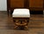 French French 19th Century Walnut Curule Stool with Corinthian Capitals and Upholstery For Sale - Image 3 of 9