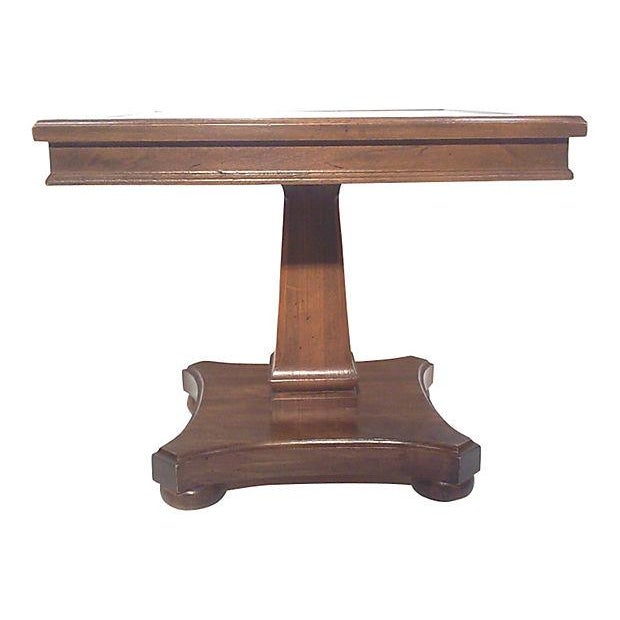 Wood and Travertine Neo-Classical End Tables -Pair For Sale - Image 4 of 5