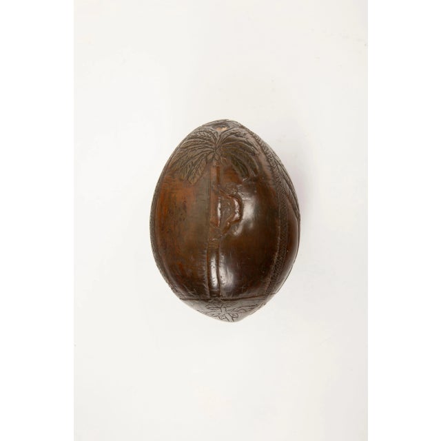 19th-Century French Colonial Carved Coconut Flask For Sale In New York - Image 6 of 12