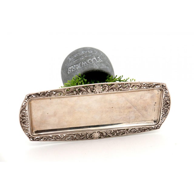 Silver Tray with Reliefs and Cutouts For Sale - Image 4 of 6