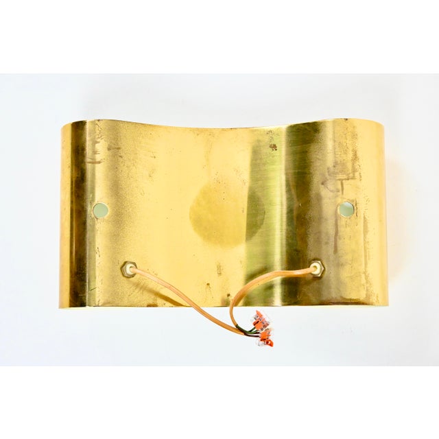 Metal Golden Foglio Sconce attributed to Tobia and Afra Scarpa for Flos, 1960s For Sale - Image 7 of 12