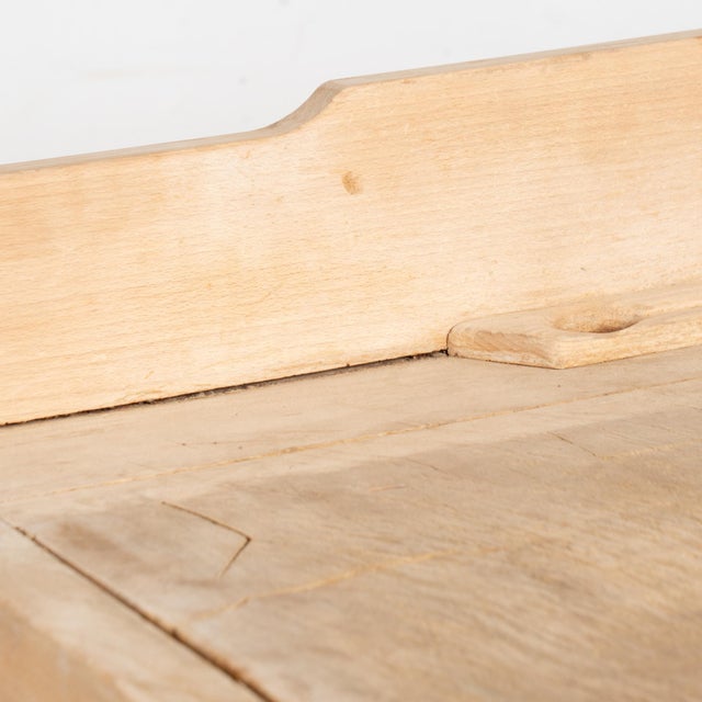 20th Century French Butcher Block Table on Casters For Sale - Image 10 of 15