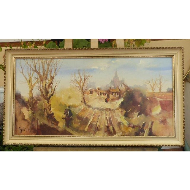 Jorge Aguilar-Agon, Landscape Composition, 1960, Oil Painting on Canvas, Framed For Sale - Image 16 of 17