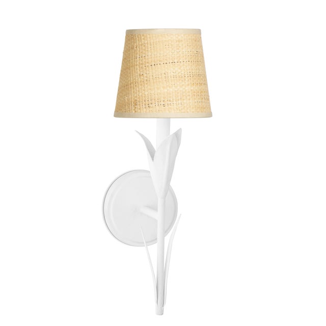 The River Reed Shade is made of natural rattan and pairs beautifully with the River Reed collection in the white finish....