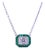 Art Deco - Inspired Design Emerald & Diamond Pendant Necklace For Sale