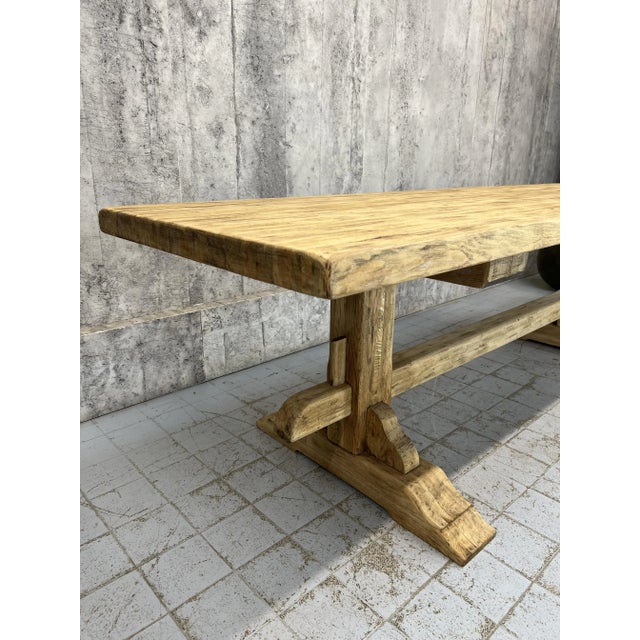 Oak Farmhouse Refectory Dining Table, 1950s For Sale - Image 9 of 11