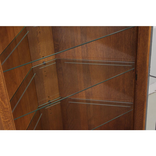 Stickley Mission Oak Leaded Glass China Cabinet For Sale In Philadelphia - Image 6 of 18