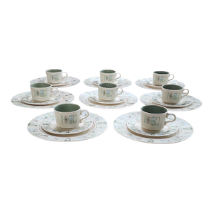 1960s Mid Century Modern Taylor Smith Taylor Cathay Ironstone - Dessert Service for Eight