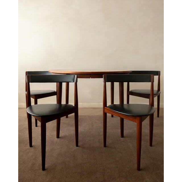 Wood Mid-Century Modern Teak Roundette Dining Set by Hans Olsen for Frem Røjle, 1950s, Set of 5 For Sale - Image 7 of 18